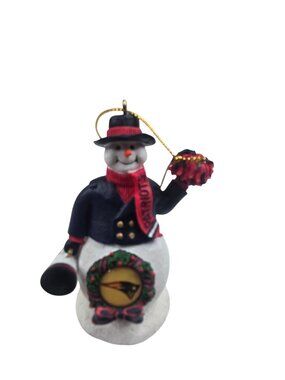 Vintage New England Patriots Snowman Ornament Limited Edition The Memory Company